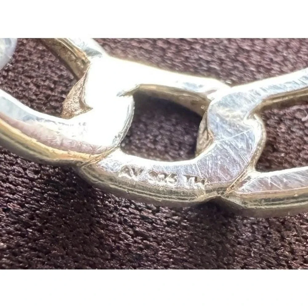 MENS CUBAN‎ CURB CHAIN LINK SOLID STERLING SILVER 925 STATEMENT BAND RING SZ 8